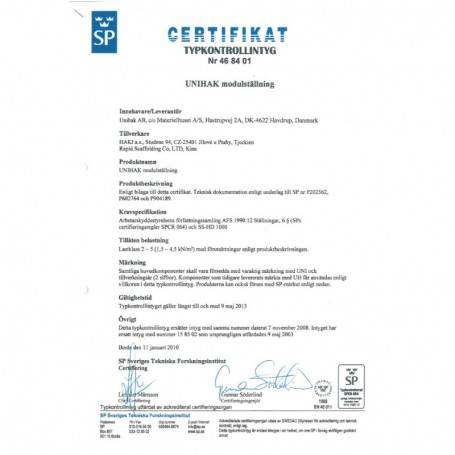 Unihak räcke inlägg. 8260-000 Byggnadsställningar